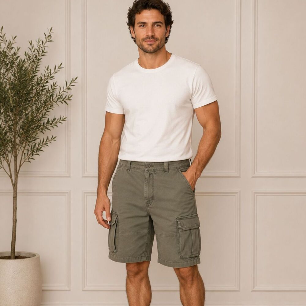 Polo Ralph Lauren Vintage Olive Green Cargo Men's Shorts Size 36